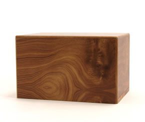 natural finish timber cremation urn