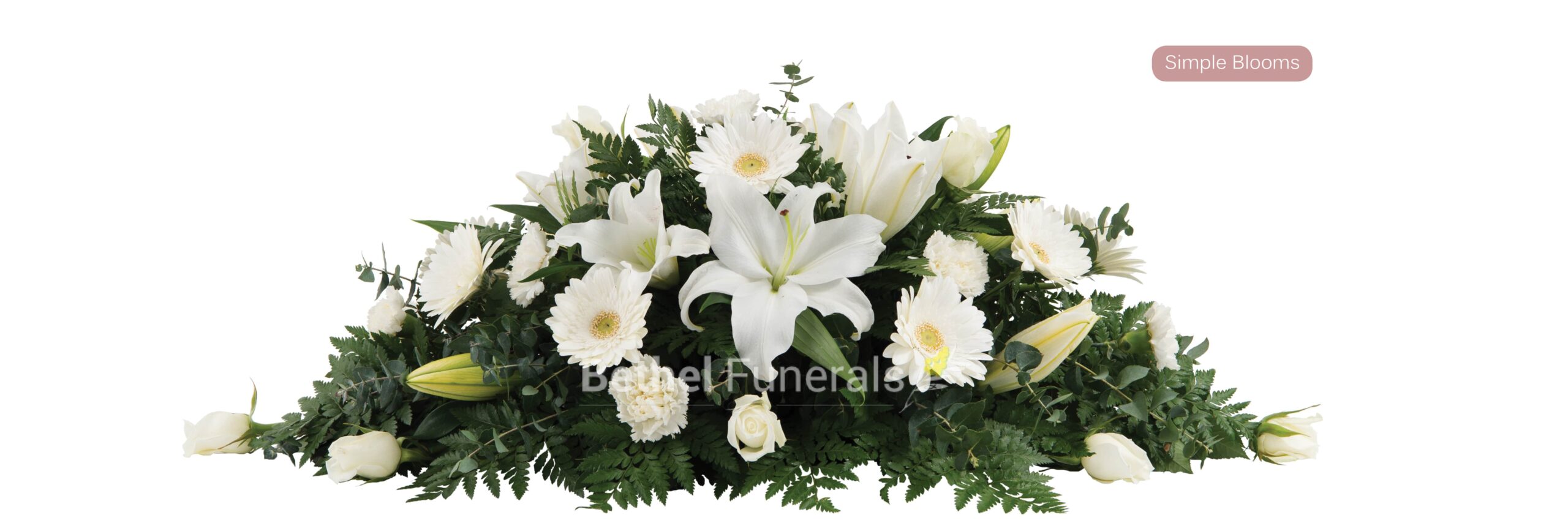 simple blooms funeral flowers