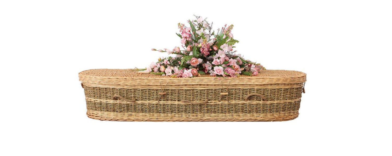 eco friendly hand woven casket