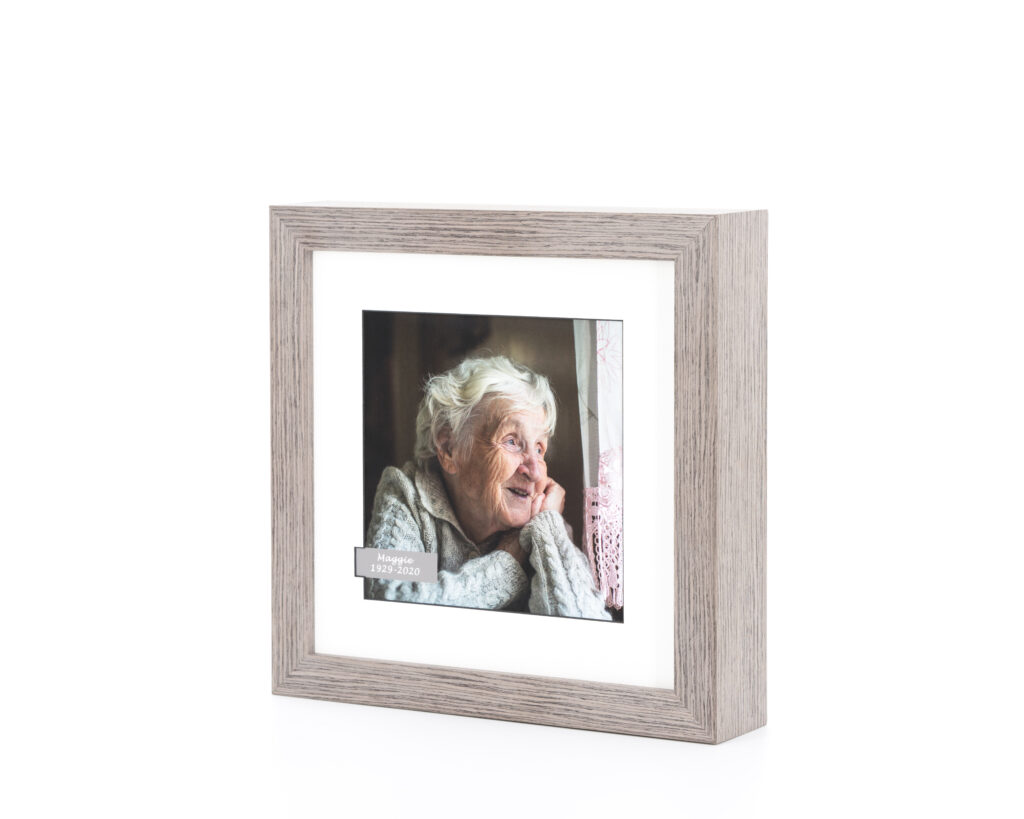 AURF88-LIGHTGREY-8x8FrameUrn-Personalised-2